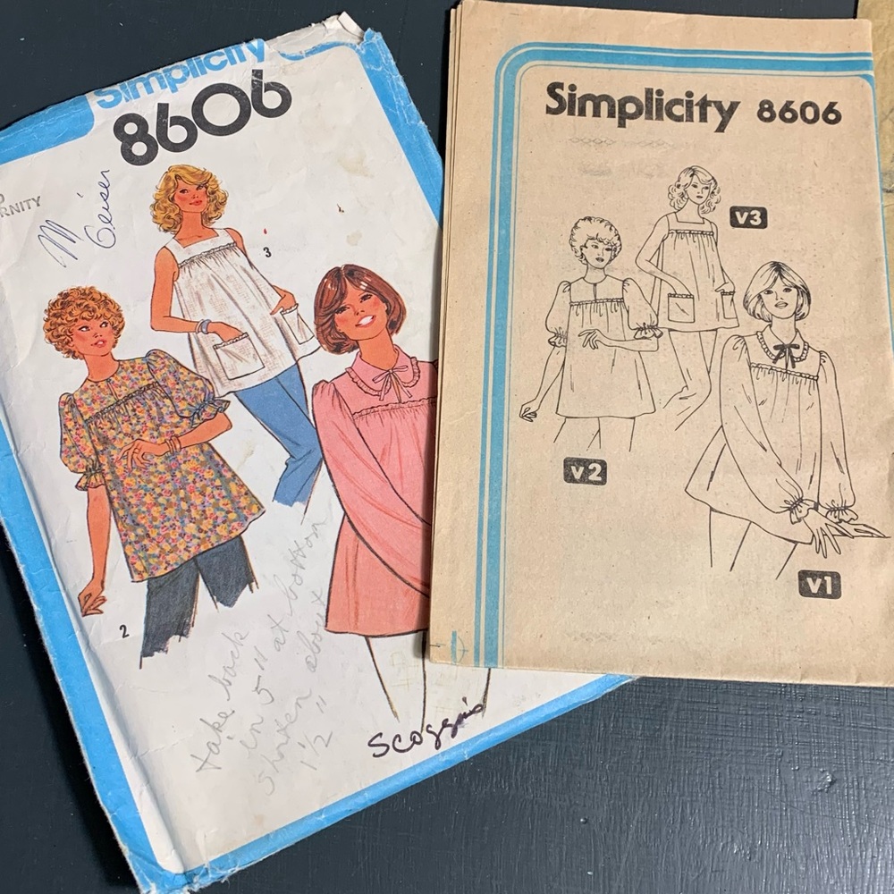 Vintage Simplicity Maternity Sewing Pattern from the 70s